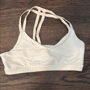 Beyond Yoga Cream Strappy Sports Bra